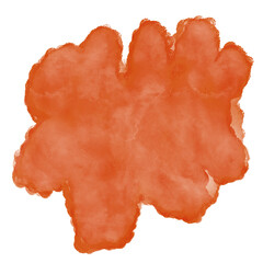 Orange Watercolour Abstract Shapes