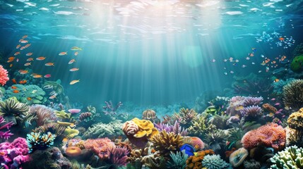 Obraz premium Vibrant Underwater Scene