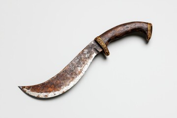 Rustic antique knife with ornate handle