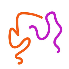 Obraz premium Orange purple squiggly lines abstract vectors