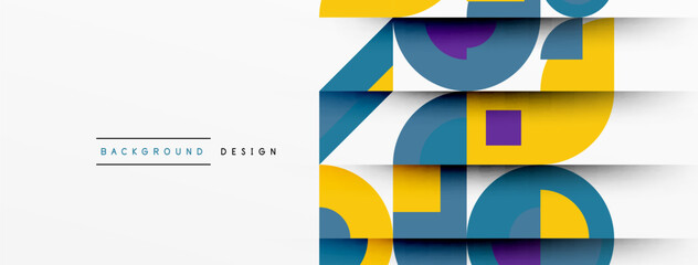 Modern geometrical abstract background - circles. Business or technology presentation design