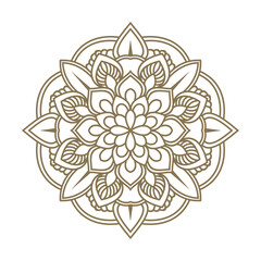 outline mandala ornament pattern