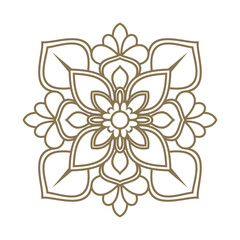 outline mandala ornament pattern