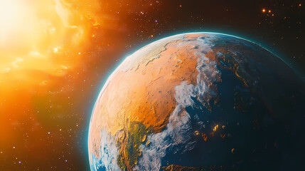 Obraz premium Terraforming of mars, conceptual illustration. Terraforming Planet. Illustration