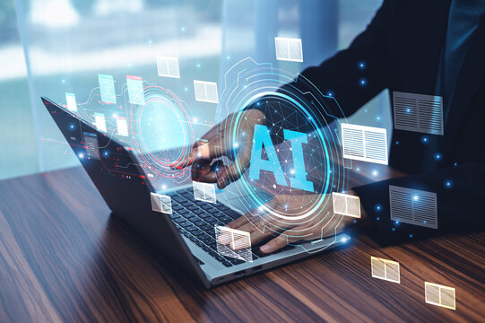 Businessmen rely on AI technology to automate document classification and categorization improving organization and reducing time spent on manual sorting