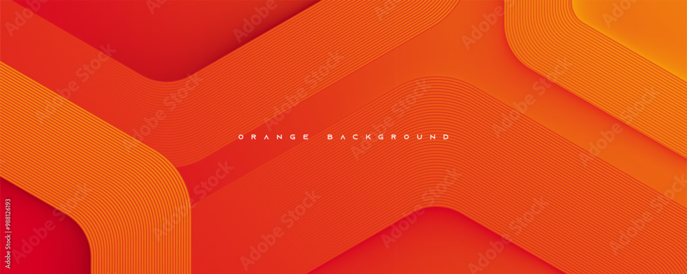 Poster orange abstract background layers lines texture design vector