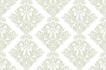 seamless floral pattern in damask style motifs for wallpaper, clothing, curtain, tiles, blanket and fabric design isolated in archive a EPS.