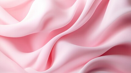 Abstract Pink Fabric Background with Smooth Drapes and Gentle Curves for Romantic and Elegant Designs.