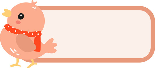 Fototapeta premium Chick-NameTag