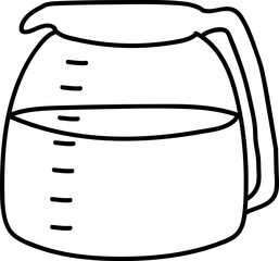 Outline of an Empty Coffee Pot with a Simple Design