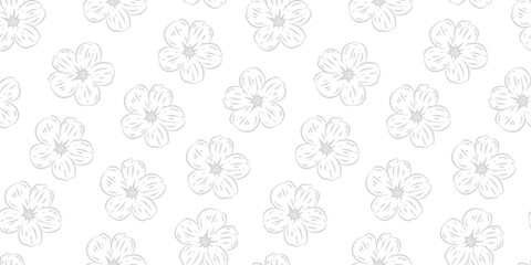 Flower pattern background. vintage flower pattern background. Floral decoration background. Flower Doodle pattern. Flower seamless pattern background.	
