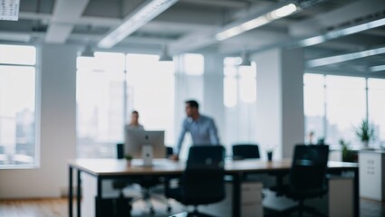 Blurred Office Background, Blurry Workspace
