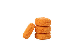 PNG, Fried mozzarella, isolated on white background