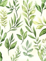 Fototapeta premium Greenery Patterns Repeatable designs for fabric or paper