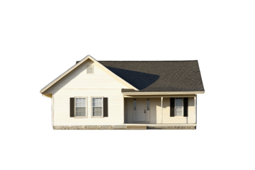 Modern single-story house featuring a classic design with a welcoming entrance and vibrant curb appeal.