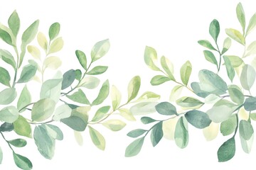 Greenery Foliage Borders Edges adorned with leaves