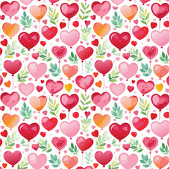 A vibrant and colorful heart balloon pattern great for various celebrations and occasions