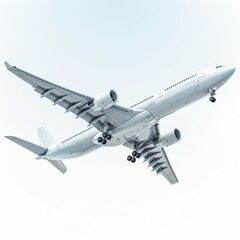 Realistic Airplane Cartoon Illustration in 3D Style