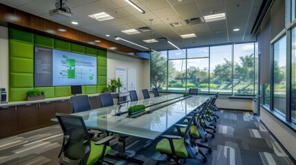 Fototapeta premium Modern Conference Room with a View