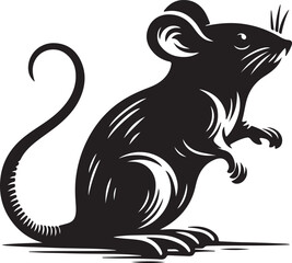 rat silhouette vector