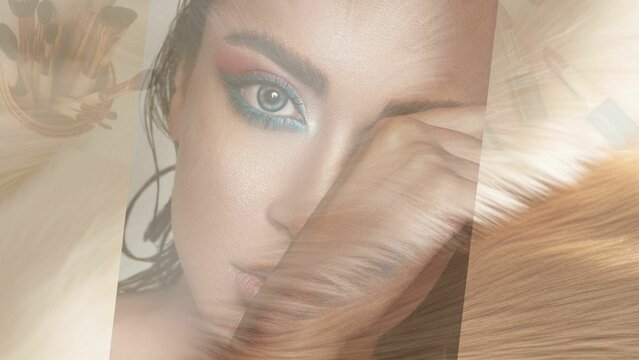 close up mulher maquiada