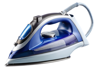 Electric iron isolated on transparent background