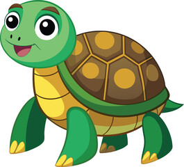 Obraz premium Turtle full body vector illustration,on a isolated background,eps format