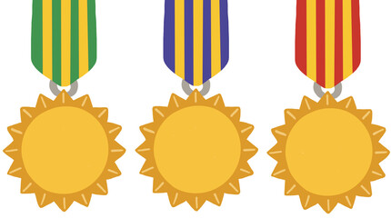trophy badge medal illustration