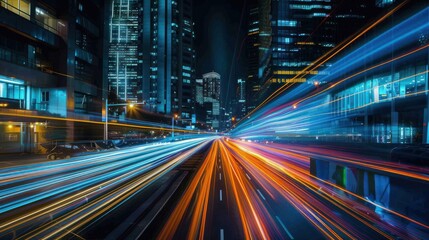 Fototapeta premium City Lights and Speed