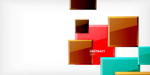 Shiny glossy metallic or plastic square design background. Vector Illustration For Wallpaper, Banner, Background, Card, Book Illustration, landing page