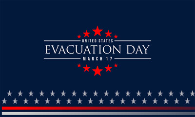 Evacuation Day  with US flag background  ilustration .