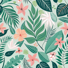 seamless pattern background with leaves, minimal , pastel color, natural pattern, floral pattern background, Vintage Botanical Blossom Pattern, Modern Botanical Design with Soft Colors