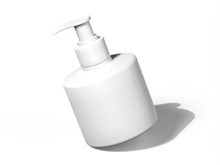 3D Empty Cosmetic Liquid Soap Pump Bottle Mockup
