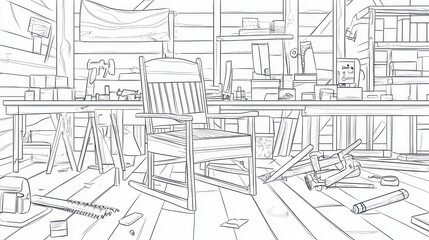 Obraz premium A Carpenter's Workshop