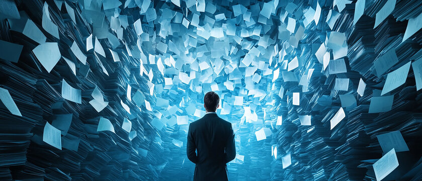 AI technology enables businessmen to streamline document management by automating data entry improving accuracy and reducing manual tasks in business operations
