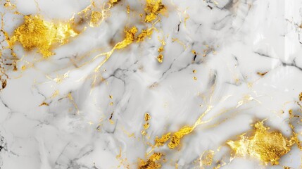 White Marble with Golden Veins