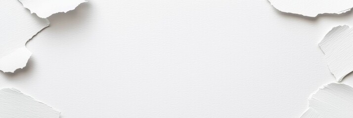 Obraz premium White Torn Paper Frame for Creative Backgrounds