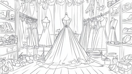 A Dress Shop Filled with Dresses and Accessories