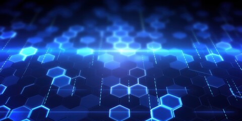 Obraz premium Abstract Blue Hexagon Pattern