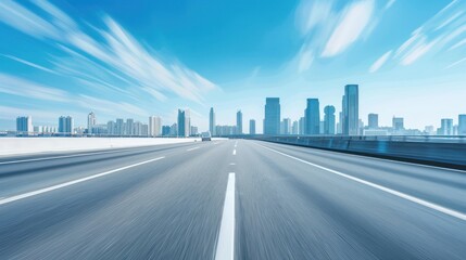 Fototapeta premium Highway Leading to the City