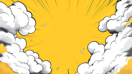 comic book, cartoon, speech bubble, puff cloud, yellow background, text template, comic style, cartoon design, illustration, comic text, bubble design, comic template, cartoon puff, speech cloud, vibr