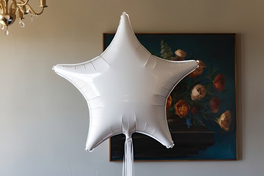 Elegant White Star Balloon for Celebrations and Memorials Events