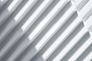 Obraz premium Abstract 3d white diagonal line with grey shadow in architectural context