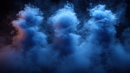Fototapeta premium Abstract Blue Smoke Clouds Background