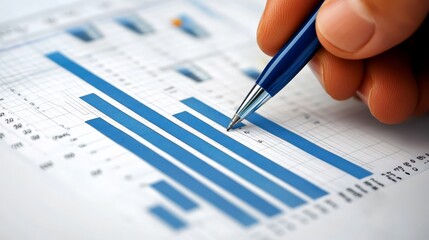 Business Analyst Analyzing Financial Data Graph Chart