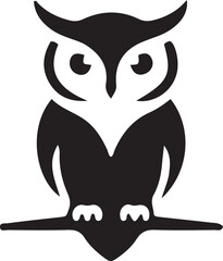 Owl icon silhouette vector style illustration 
