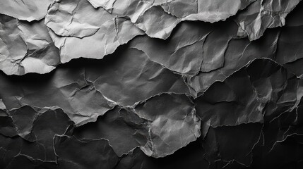 Fototapeta premium Abstract background. Texture of folded black toner paper and overlay poster.