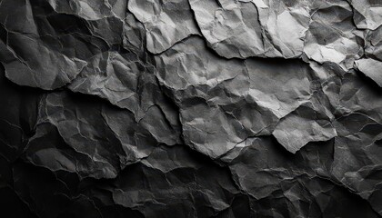 Abstract background. Texture of folded black toner paper and overlay poster.