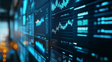Financial Data Analysis on Wall of Screens
