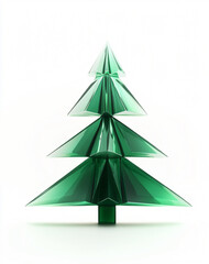 Fototapeta premium Christmas glass Christmas tree poster background